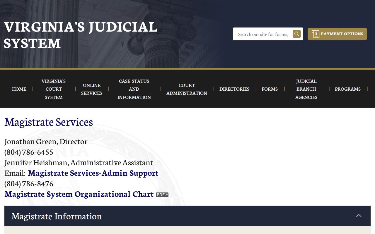 Buchanan County bench warrant and magistrate bail contact