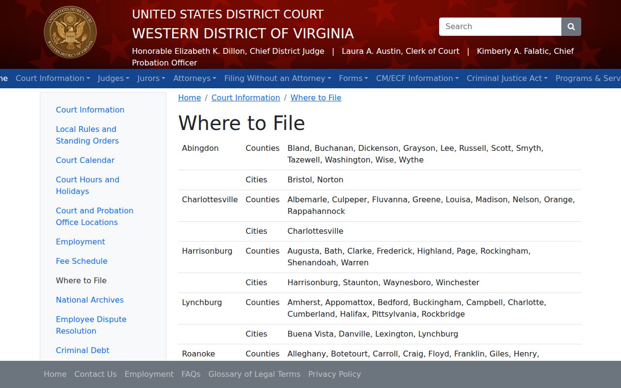 Buchanan County federal arrest warrant assignment to Abingdon