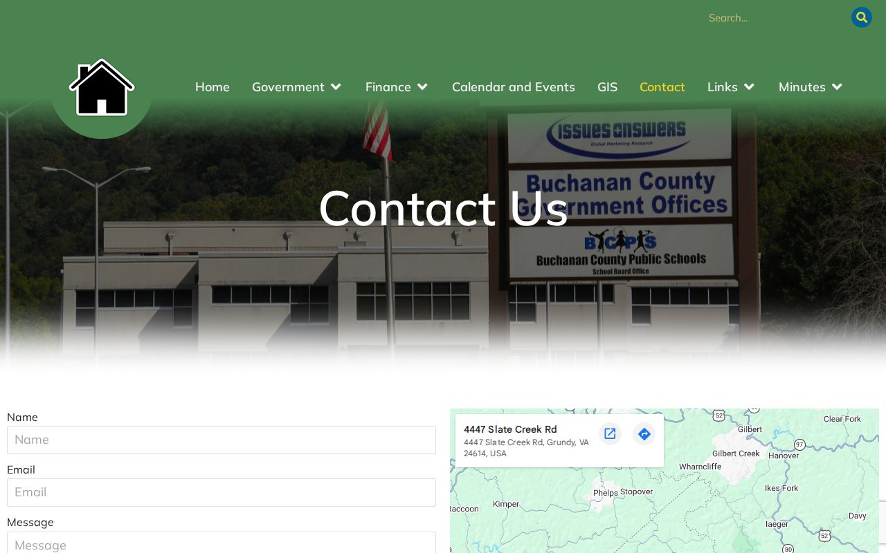 Buchanan County warrant records county contact route